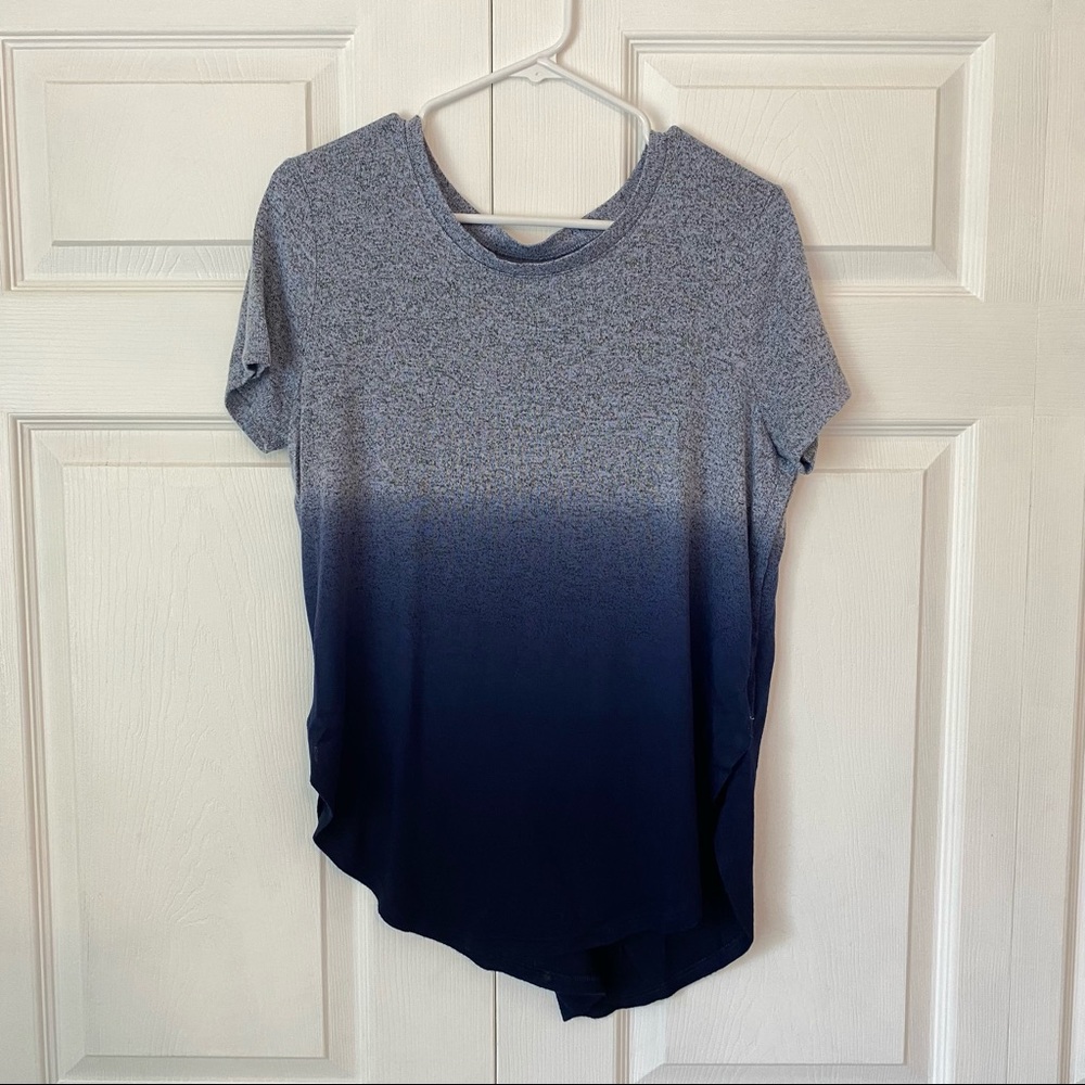 blue ombré top
